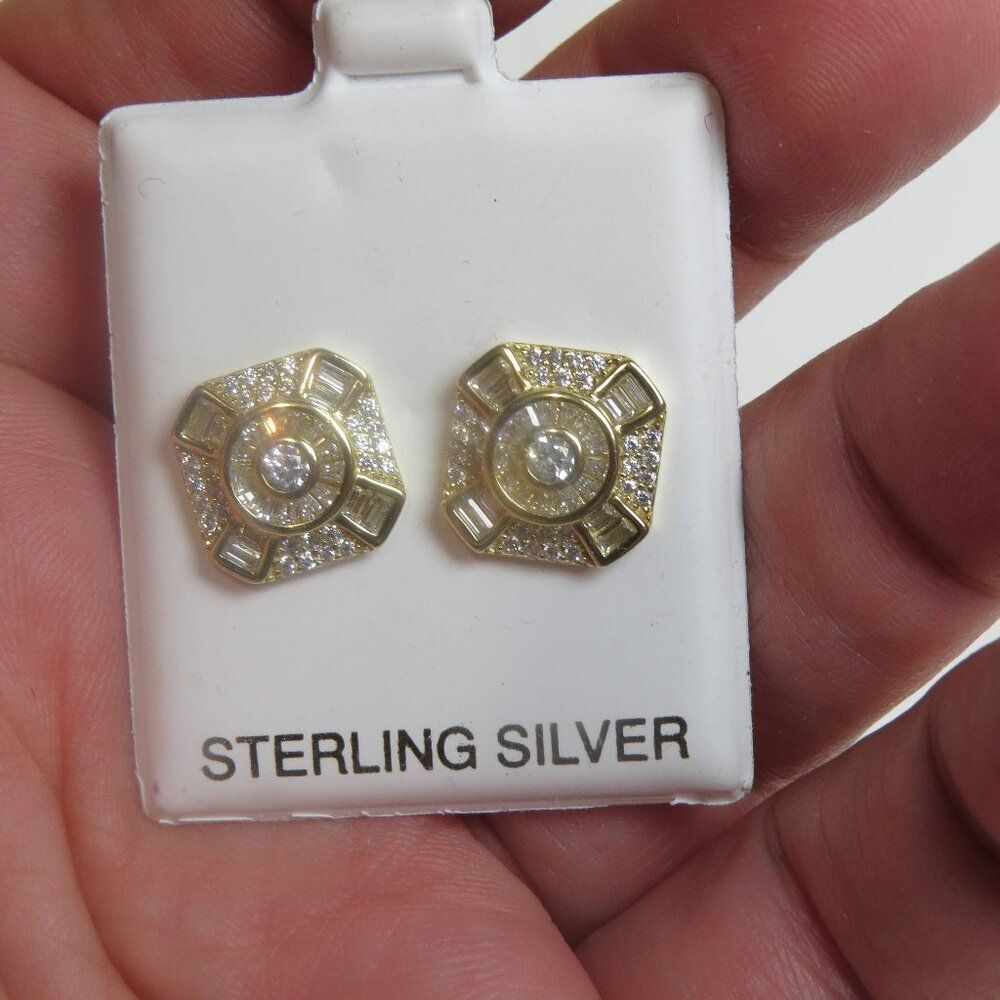 14k Sterling Silver Earring Hand Crafted